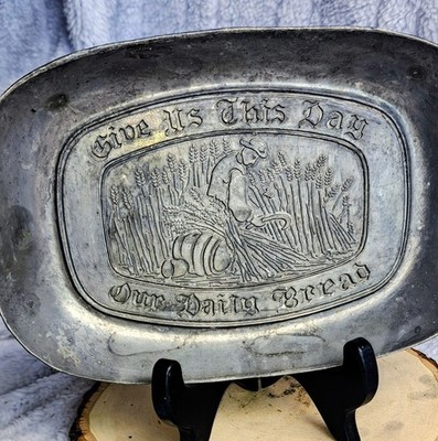 vintage Duratale By Leonard Give Us This Day Our Daily Bread tray