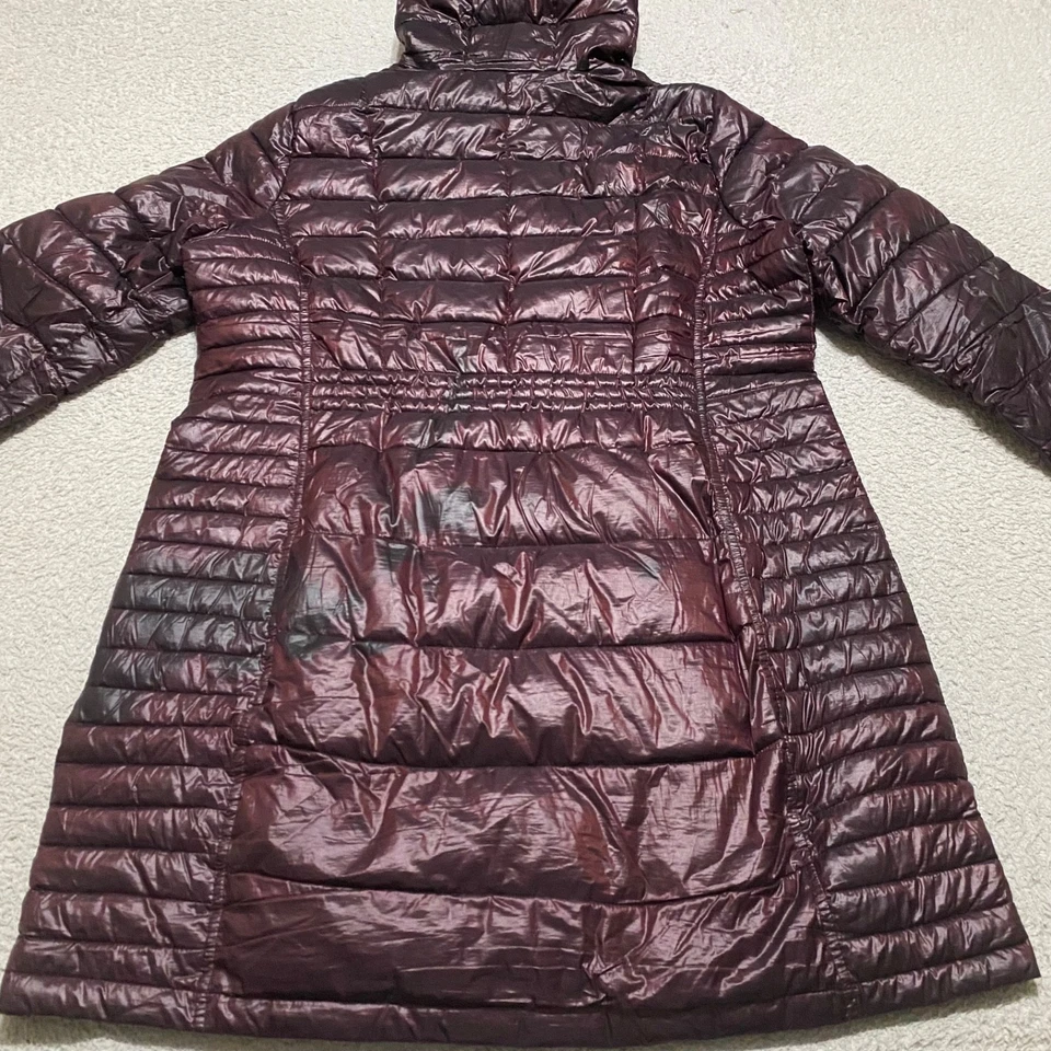 Abrigo para mujer Calvin Klein 2XL púrpura cremallera completa acolchado con capucha 7 factores de calor Foto 2 de 4