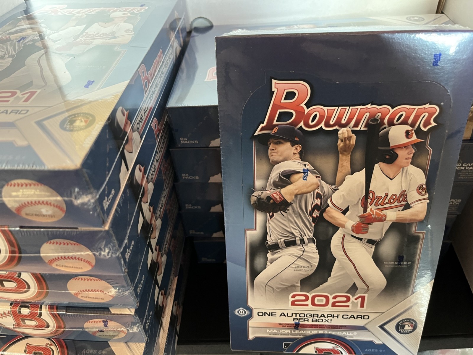 2021 Bowman Baseball Factory Sealed Hobby Box (1 Chrome Auto/Box) QTY Available view 3
