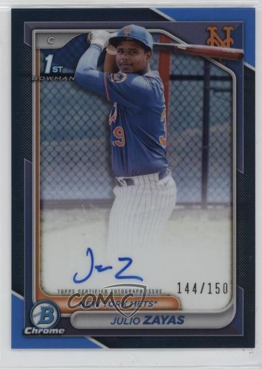 2024 Bowman Chrome Prospect Blue Refractor 144/150 Julio Zayas #CPA-JZ Auto 09an