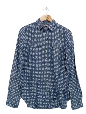 EVERY.DAY.COUNTS Langarmhemd Damen Gr. DE 38 blau-weiß Casual-Look