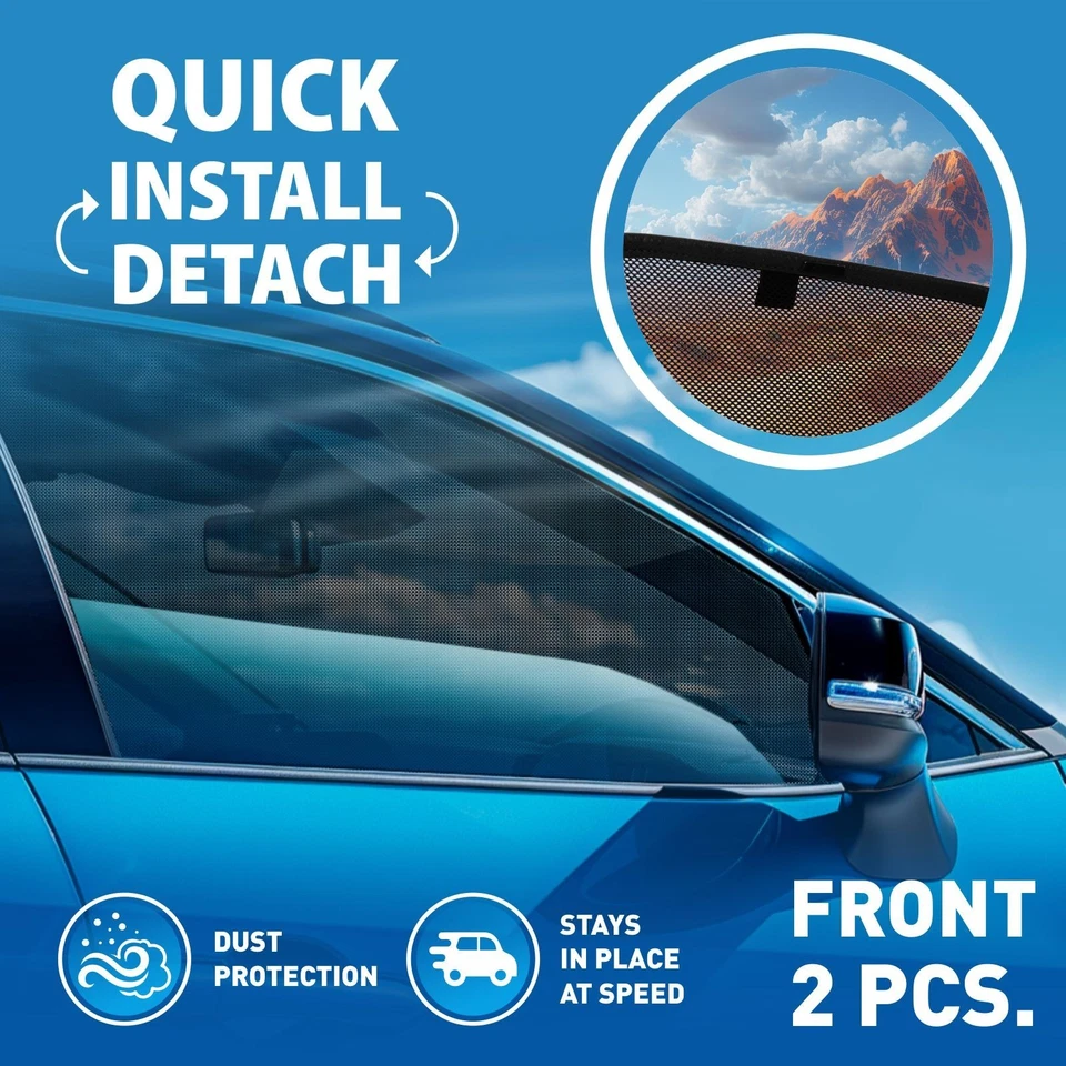 Magnetic Car Window Sunshade Side Window Shade for 1996-2025 Chevy Express Van - Image 4 of 4