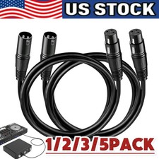 Premium XLR Male to Female All Sizes Microphone Cable Balanced 3 Pin Pro Grade