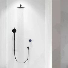 Aqualisa Smart Glo Dual Wall Fed Concealed Digital Shower Black (HP/Combi)