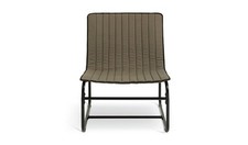 Riba Fabric Sling Accent Chair Khaki Comfortable Lounge Chair Design