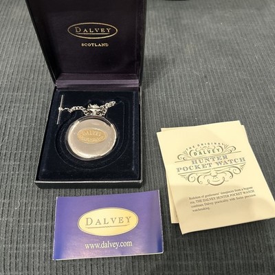 Vintage Dalvey Scotland Pocket Watch with Chain, In Great Shape
