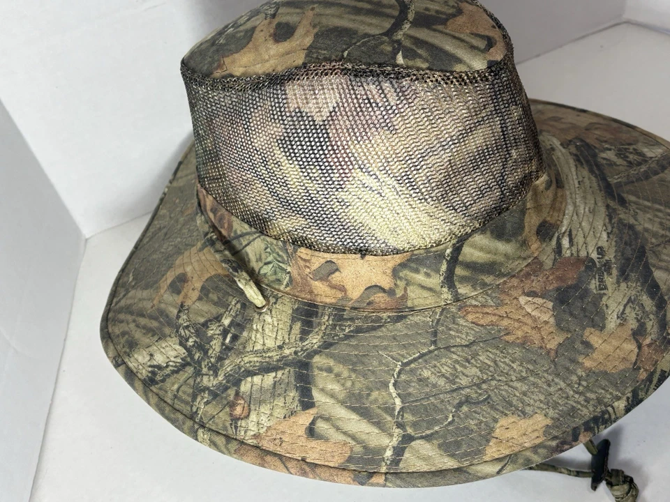Mossy Oak Camuflaje Ventilado Ala Ancha Exterior Senderismo Sombrero Caza Safari Sol XL Foto 2 de 4