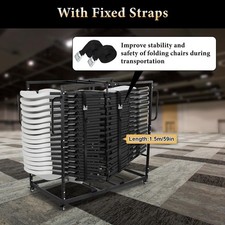 Folding Chair Rack Cart for 40 Chairs of 500 LBS with Wheels