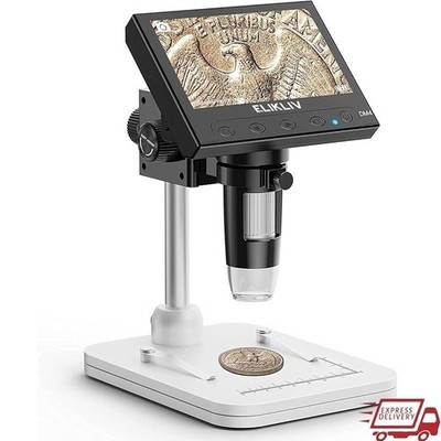 4.3 Inch HD Digital Microscope 1000X Magnification USB LED Coins Inspection