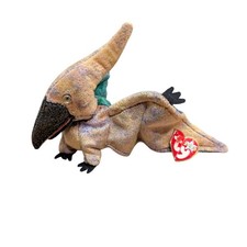 TY Beanie Babies 2000 Swoop The Pterodactyl Stuffed Push Animal W/ Tags Vintage