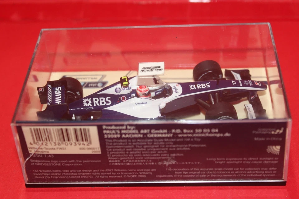 1/43 Williams Toyota FW31 (2009) - #17 K. Nakajima - MINICHAMPS - Immagine 3 di 3