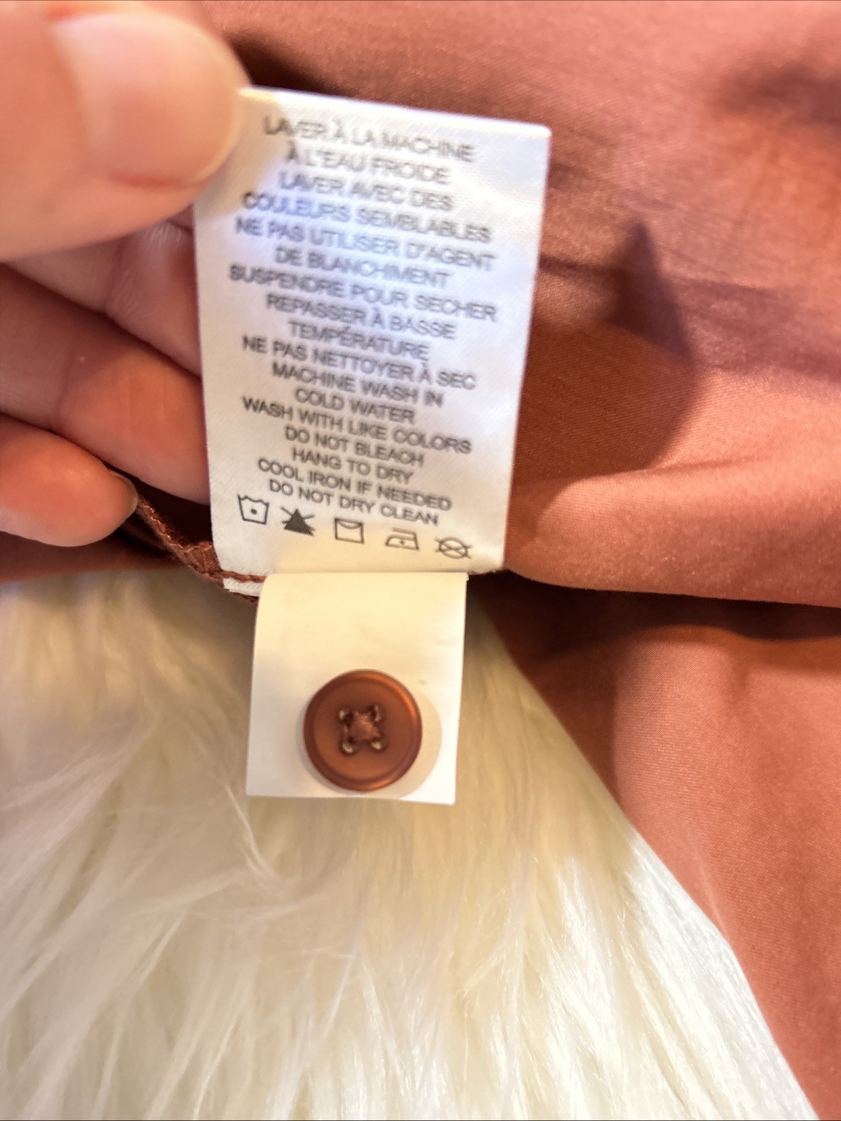 Dalia Rust Orange Button Back Blouse Small Long S… - image 8