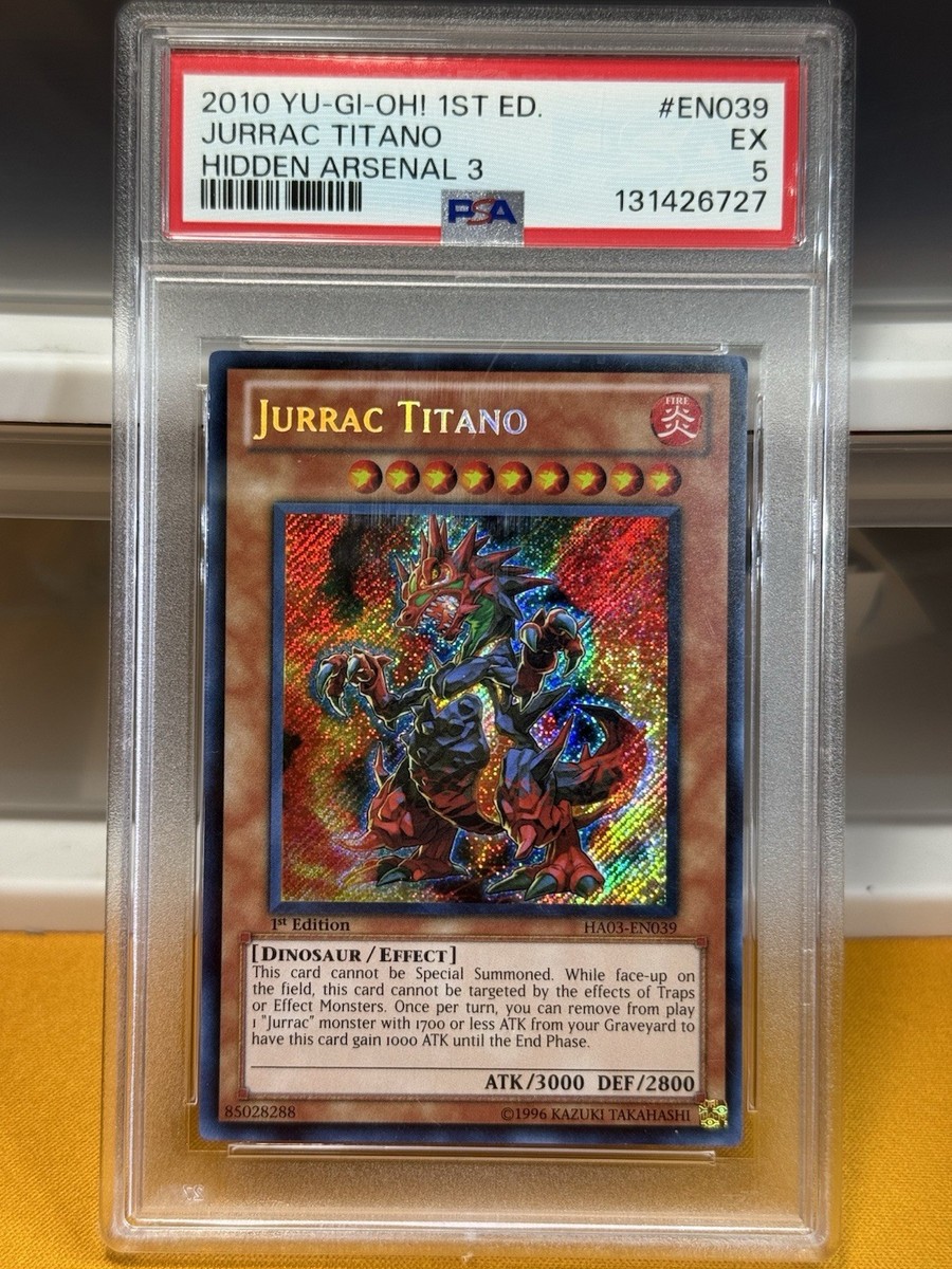 🦖Yu-Gi-Oh! TCG Jurrac Titano 1st Ed PSA 5 Graded EX / LOW POP