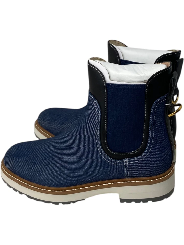 Botines Cole Haan 5 para mujer talla azul Greenwich Chelsea NUEVO Foto 3 de 4