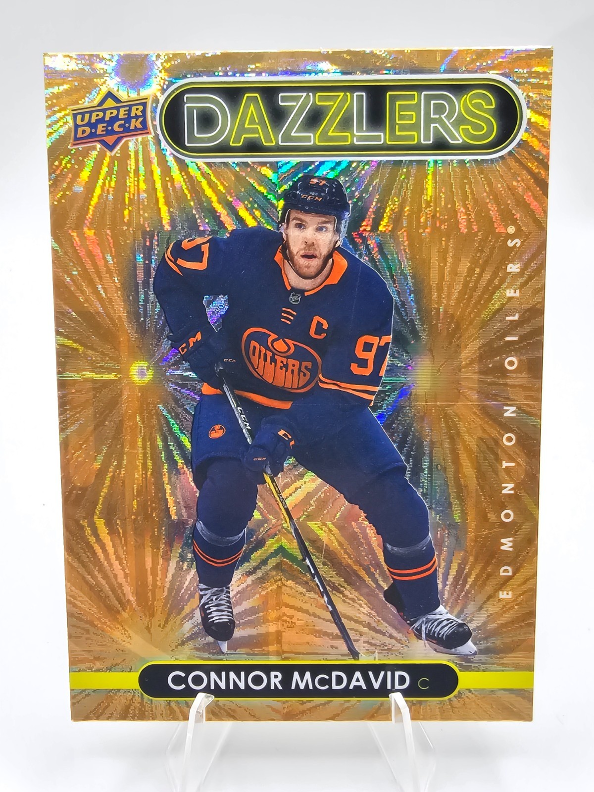 2021-22 UD Dazzlers Orange Connor McDavid Edmonton Oilers