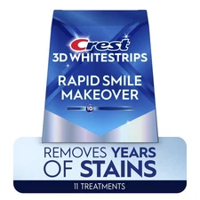 Crest 3DWhitestrips Rapid Smile Kit, 11 Treatments, 10 Levels Whiter