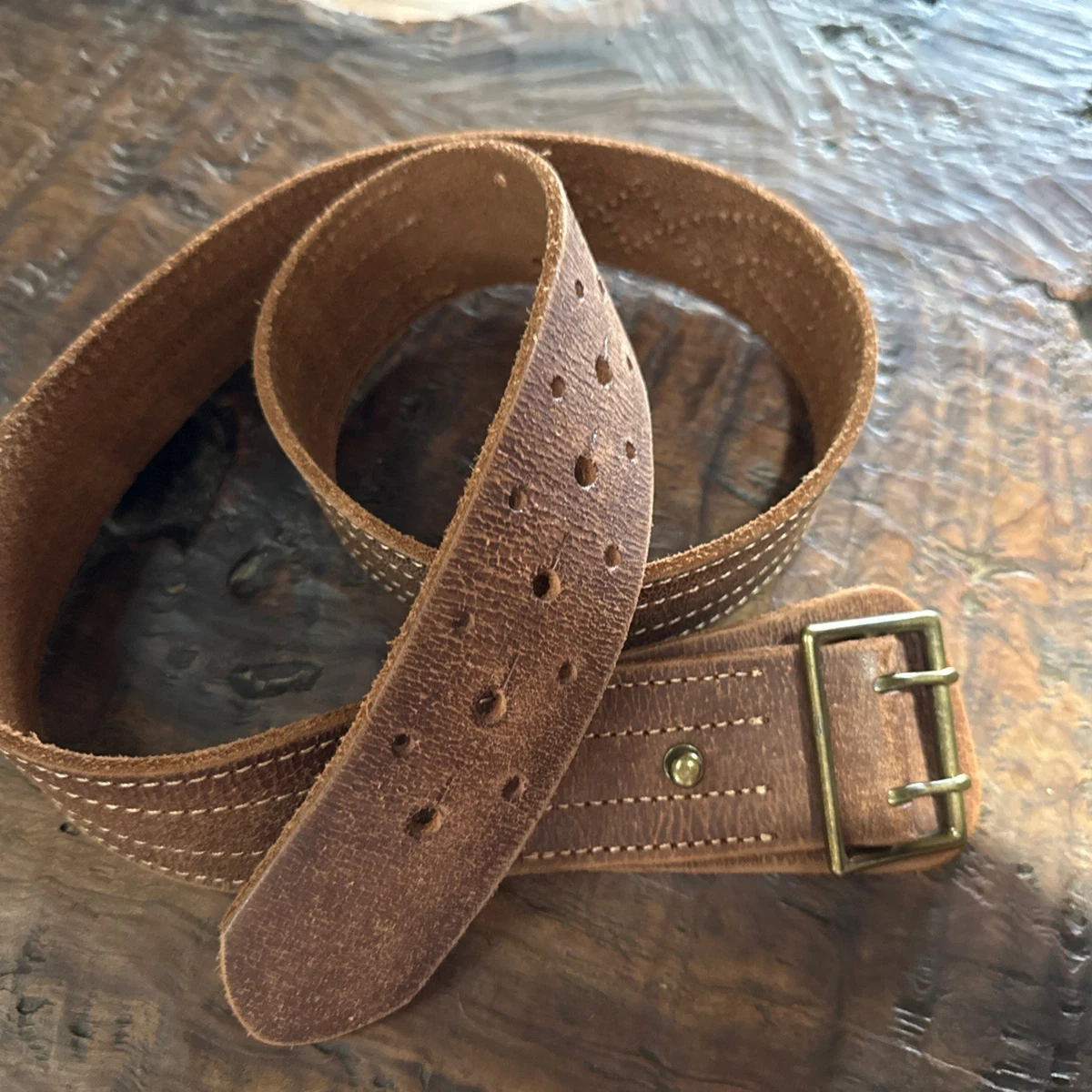 Y2K Banana Republic Wide Dark Brown Cowhide Leather Belt Banana Republic Medium Brown Belts for Women for sale | eBay main image 2