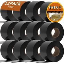 12 Pack Butyl Sealant Tape 2" x 50', Deck Joist Tape for Decking, Waterproof ...