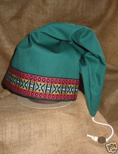 stabile Baumwolle Zipfelmütze gefüttert f. Jungvolk Mittelalter Kinderhaube Gr51