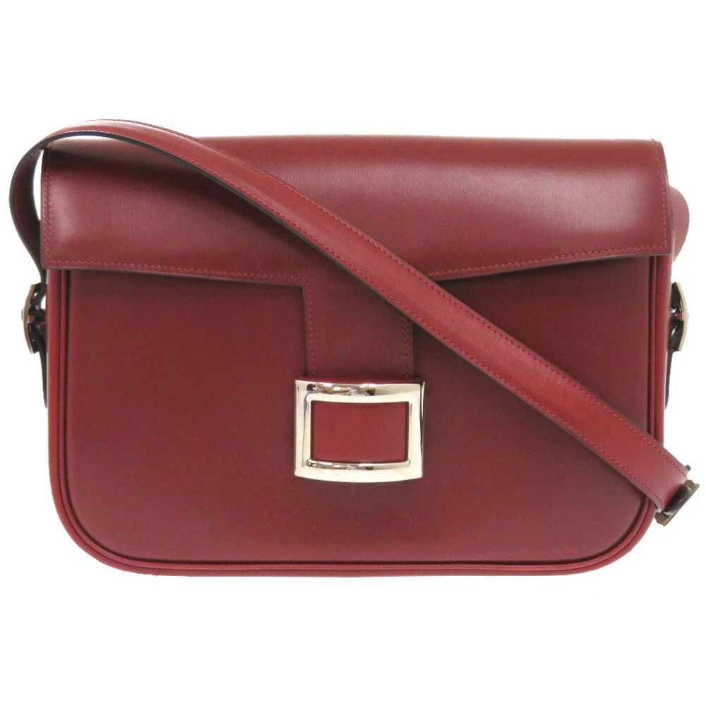 Hermes Martine Shoulder Bag Crossbody in Rouge H Box Calf Authentic