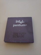 Intel Pentium Socket 7 CPU SY016 A80502166 166MHz Ceramic Vintage Processor GOLD