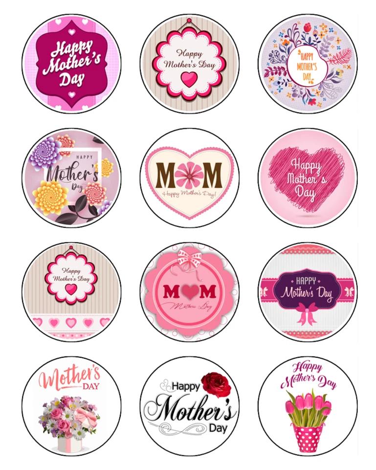 Украшения для торта на день матери съедобная глазурь торт (4 размера) - Изображение 4 из 4