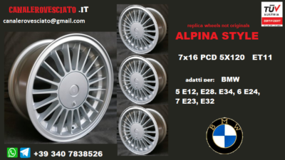 CERCHIO ALLUMINIO BMW E36 Cerchio Alluminio 16 Pollici 7.0J 5x120 47ET CERCHIO ALLUMINIO BMW E36 Cerchio Alluminio 16 Pollici 7.0J 5x120 47ET