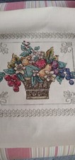 Needlepoint Fruit  Flower Basket