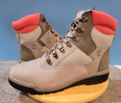 Timberland Men's Field Boot 6 in WP L/F Boot Medium Grey Nubuck NIB (Size 13)