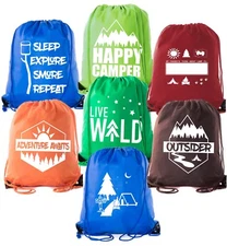 Mato & Hash Camping Drawstring backpack for Birthday parties and Summer Camp