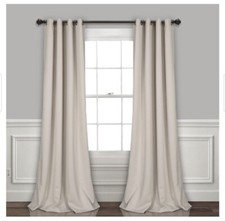 Lush Decor Tan Grommet Blackout Curtain panel set 84 NWT