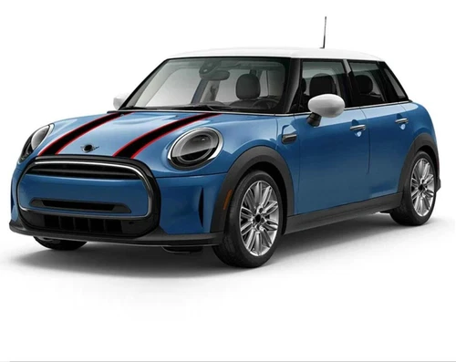Car Hood Decal Sticker For MINI Cooper F55 F56 Bonnet Engine Cover Racing Stripe - Foto 1 di 32