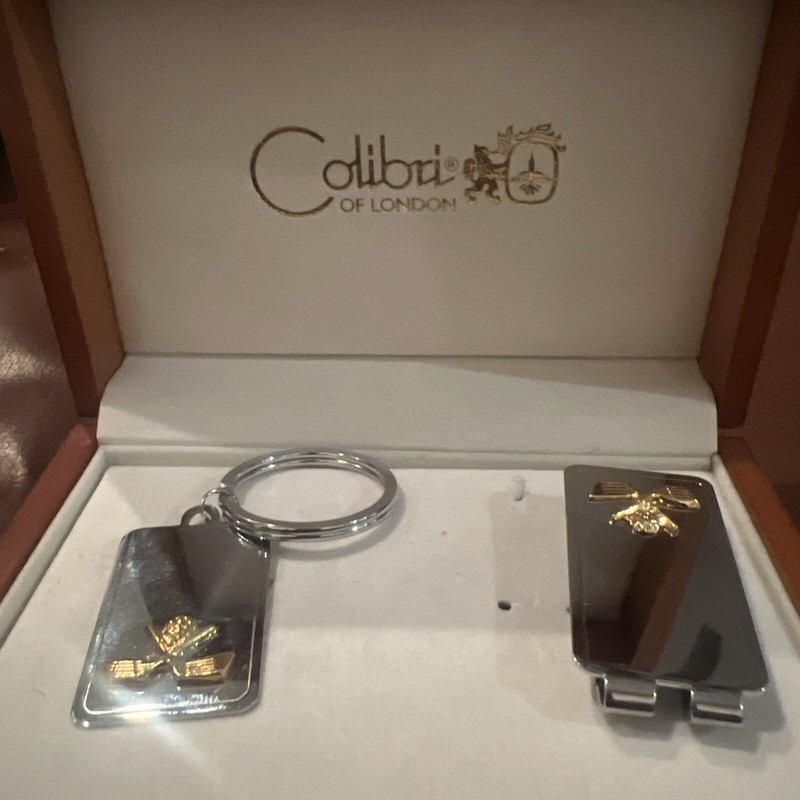 Colibri golfers money clip and Key Chain Silver&Gold Metal Never London