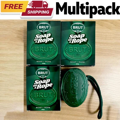 Multipack (3,6,9 & 12 Pcs) Brut Soap on a Rope 150g Original Authentic Fragrance