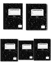 5 Packs Marble Composition Note Book 100 sheets