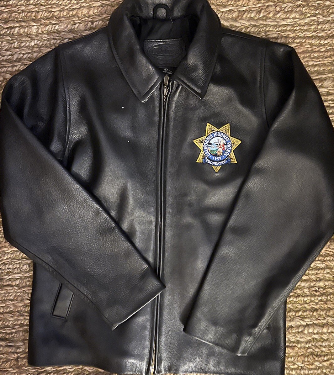 ビンテージスタジャン CALIFORNIA HIGHWAY PATROL M Vintage California Highway Patrol CHP Police Blue Denim