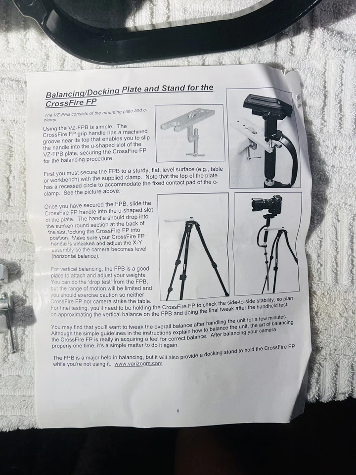 Varizoom VZ-Crossfire-FP Multimode Handheld Stabilizer/Tripod for Cameras 1-9lbs - Image 4 of 4