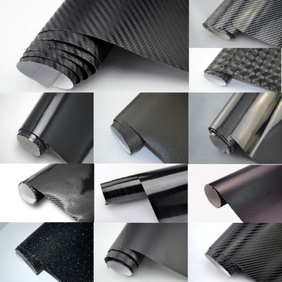 8,5 /m² Auto-Folie SCHWARZ 3D 4D 5D Carbon Folie GLANZ MATT Folie meterware 152