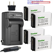Kastar Battery AC Travel Charger for Canon LP-E17 LPE17 Canon EOS 77D 8000D DSLR