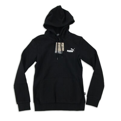 Puma Hoodie Damen Gr. XXS Schwarz Regular Fit Freizeit Pullover Oberteil Kapuze