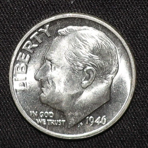 1946 D Roosevelt Dime Full Torch CH BU (T161)