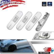 4X Clear Front+Rear Side Marker Light Housings For 02-05 Honda Civic Si EP3 3DR