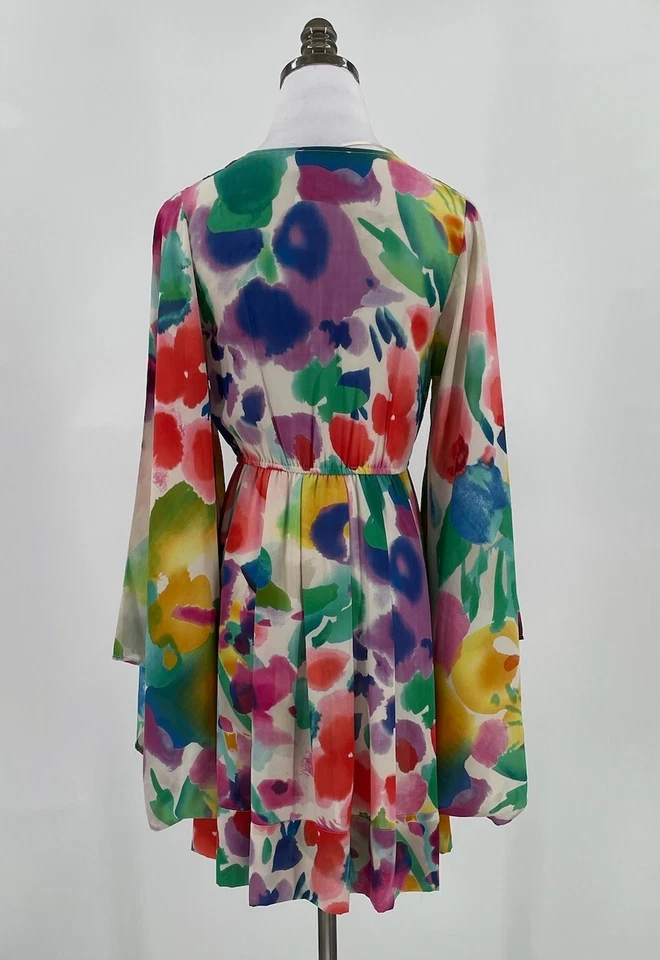 Vestido Kimono Floral Chifón Colección H&M The Garden Talla 6 Foto 3 de 4