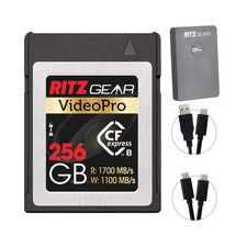 Ritz Gear CFExpress Type B 256GB Card 1700/1100 R/W , Pairs with Compatible ...