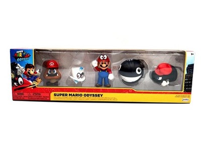 Super Mario Odyssey 5- Pack Cappy Captured Goomba Bullet Bill Jakks Pacific 2.5