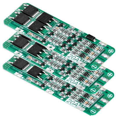 BMS Schutzplatine 3 Stück 3S 20A 12.6V Li-Ion Lithium Akku Ladegerät Modul PCB