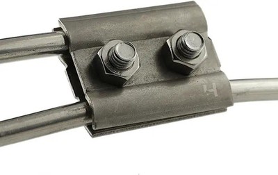 Durchgangsverbinder für 2 x Runddraht Ø8-10mm - INOX V4A
