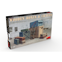 Wooden Boxes & Crates Kit 1:35 Miniart Kit Diorami -D- Neues Modell