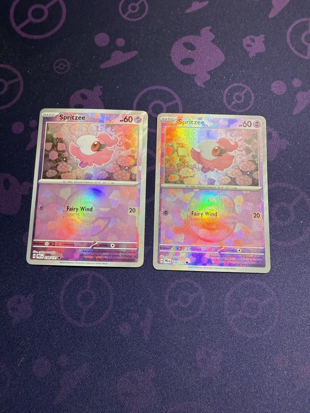 Spritzee Master Ball + Poke Ball Pattern 038/131 Prismatic Evolutions POKEMON NM