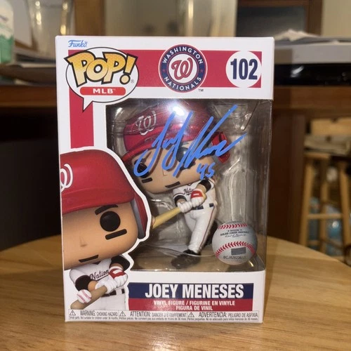 Joey Meneses Autographed Funko Pop MLB #102 Signed Washington Nationals